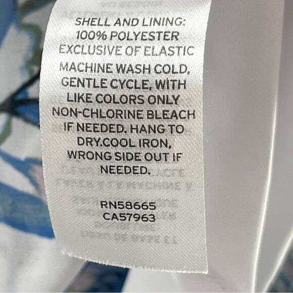 NWOT Halogen Floral Ruffle Smocked Tie Front Long Sleeve Cottagecore Blouse L - Picture 12 of 13